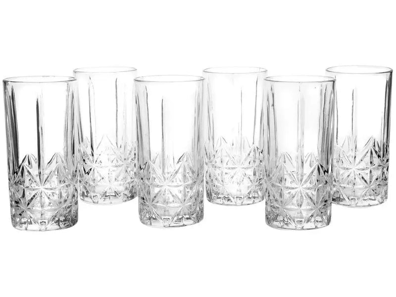Conjunto de 6 Copos de Vidro 350ml Haus