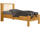 Cama de Solteiro Conquest Móveis Pérola Canela e Off-White