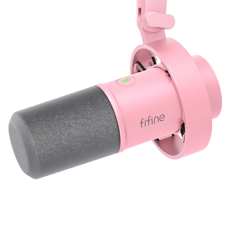 Microfone Dinâmico XLR FIFINE para Gravação com Monitoramento em Tempo Real Microfone USB para Streaming com Controle de Ganho/Toque para Mudo – Modelo K688