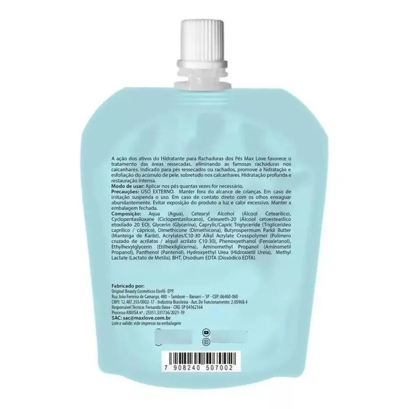 Kit Creme Hidratante Max Love – Luvas para Mãos, Silicone e Tratamento para Pés Rachados