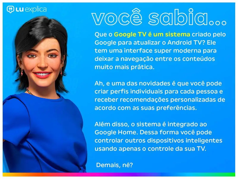 Smart TV 50 "TCL 4K UHD QLED 50P7K Google TV AiPQ Google Assistant 3 HDMI