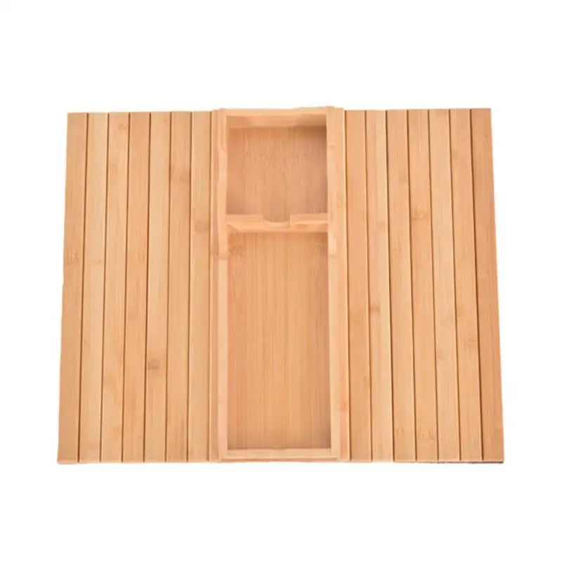 Bandeja com Porta-Copos para Sofá Mesa de Braço Dobrável em Madeira Organizador de Braço de Sofá Removível e Ajustável Para Lanches, Bebidas e TV
