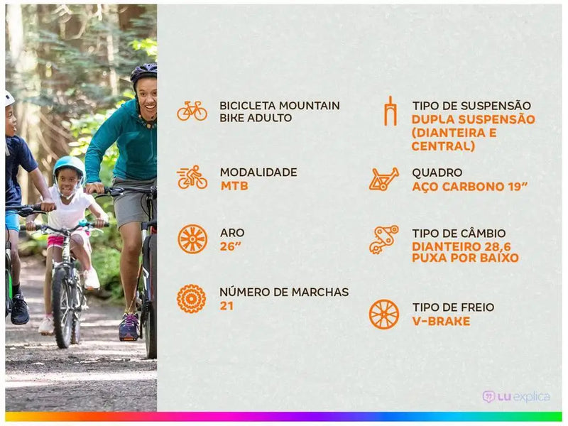 Bicicleta Ram 26” Colli – 21 Marchas com Freio V e Aço Carbono