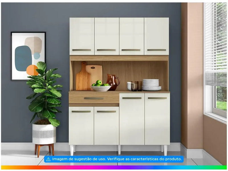 Cozinha Compacta Aramobile Cleo 8 Portas