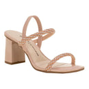 Sandália Feminina Dakota Salto Grosso com Tira de Strass