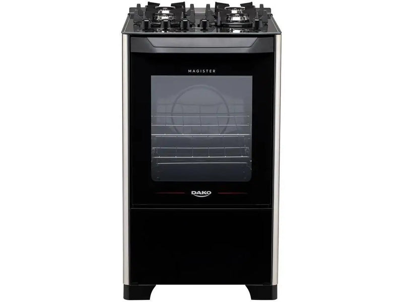 Fogão Dako Magister 4 Bocas Preto com Mesa de Vidro - Bivolt