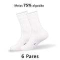 75% Algodão Meias de Algodão Antibacterianas Desodorante Meias até a Panturrilha