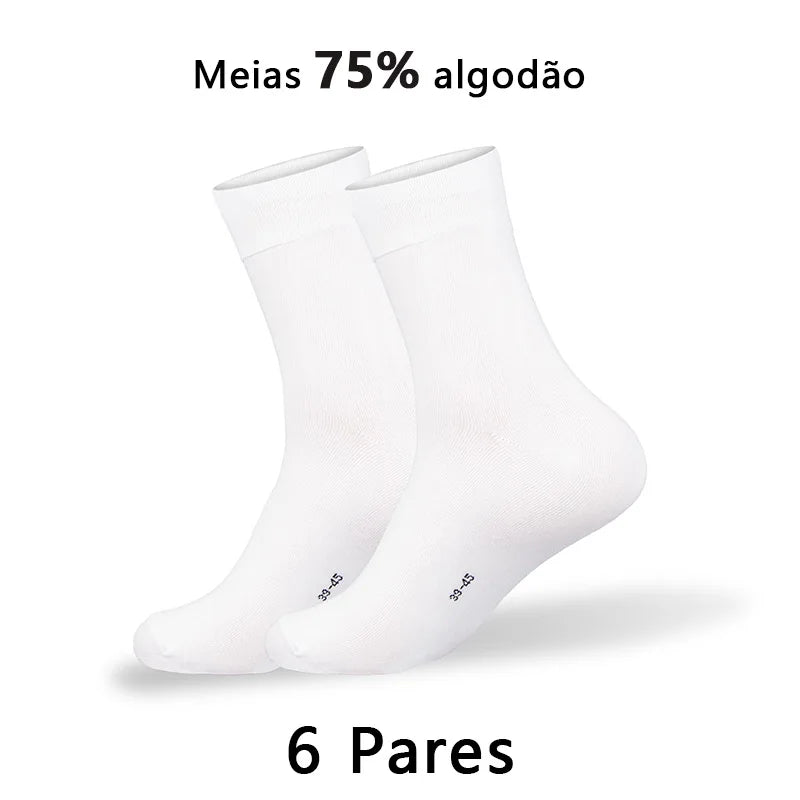 75% Algodão Meias de Algodão Antibacterianas Desodorante Meias até a Panturrilha