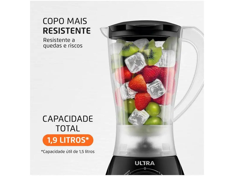 Liquidificador Mondial Ultra Facility 2 Velocidades 550W Preto - 110V
