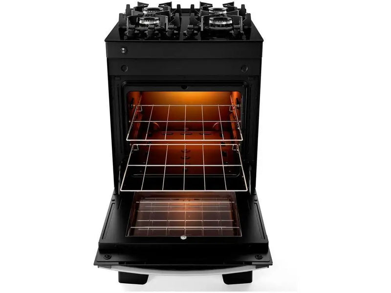 Fogão Atlas 4 Bocas Preto com Mesa de Vidro Agile UP - Bivolt