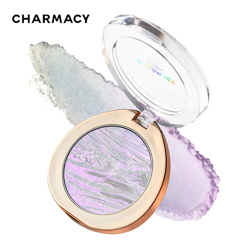 Iluminador Duocromo CHARMACY com Pigmento Glitter Multicor Longa Duração