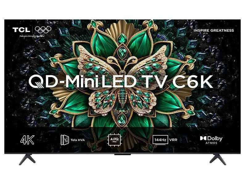 Smart TV 55 "TCL 4K UHD MiniLED 55C6K 120Hz Google TV AiPQ Google Assistant 4 HDMI 2 USB
