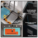 Pia de Cozinha Elegante em Aço Inoxidável com Torneira de Água Quente/Fria – Cubo Único Espaçoso (75x45x20 cm) – Ideal para Preparos Culinários