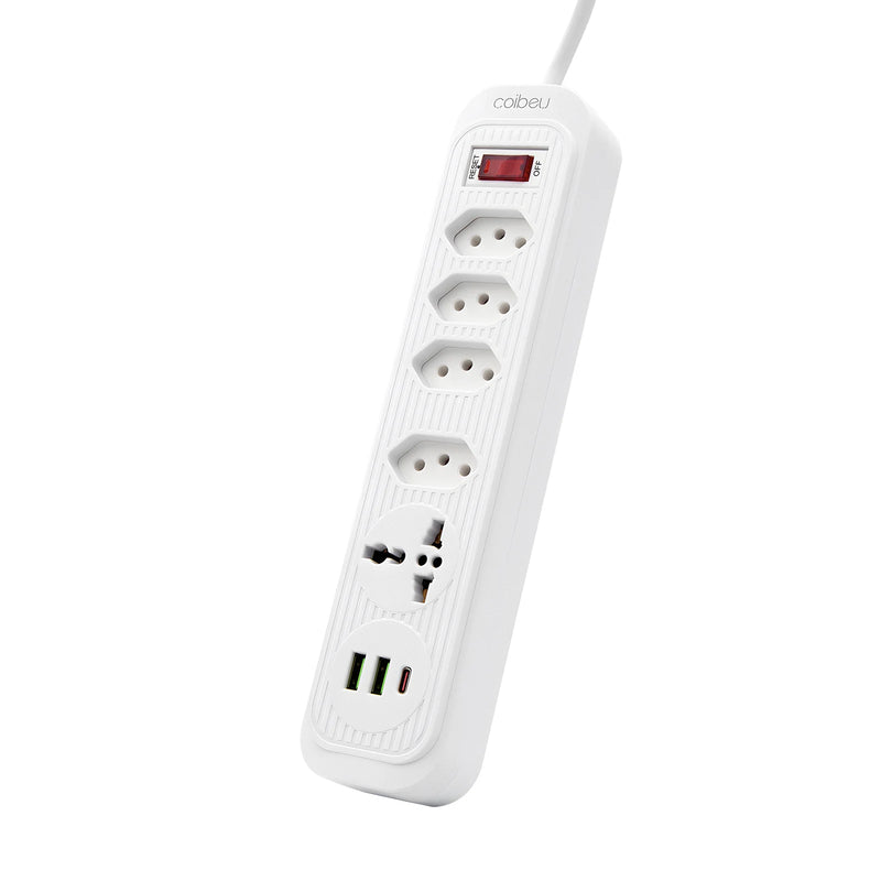 Extensão de 4 Tomadas com 3 USB Bivolt
