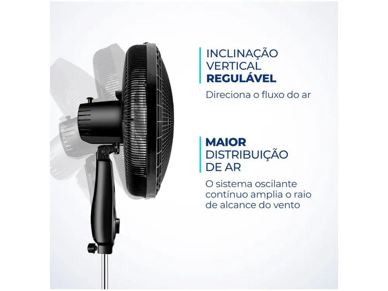 Ventilador Coluna Super Power Mondial VSP-40C-NB 40cm 6 Velocidades 3 Velocidades Preto 220V