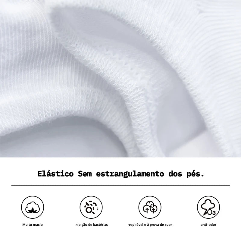 75% Algodão Meias de Algodão Antibacterianas Desodorante Meias até a Panturrilha