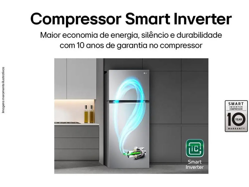 Geladeira/Frigobar LG Frost Free Duplex 395L – 220V