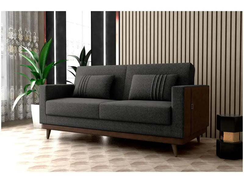 Sofá-Cama 3 Lugares Casal Reclinável Facto e Linho Matrix Esther