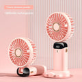 Ventilador de Pescoço Portátil com 5 Velocidades Recarregável via USB com Suporte para Telefone e Tela de Exibição 1800mAh