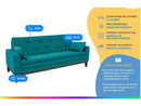 Sofa 4 Places Suede Vivaldi Linoforte