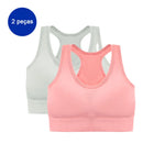 2 Peças Sutiã Esportivo Sem Costura Respirável Push Up Antichoque Feminino Top Cropped Sutiã Esportivo Roupa Íntima Esportiva