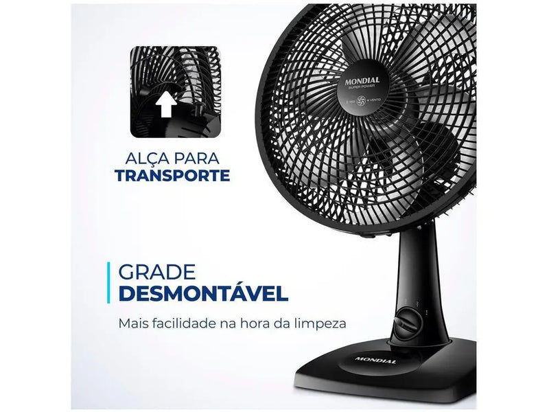 Mondial Fan Super Power 30cm 6 Pas 3 Speeds 60W - 220V
