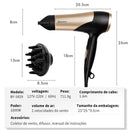 Secador de Cabelo Profissional Elétrico 110V/22