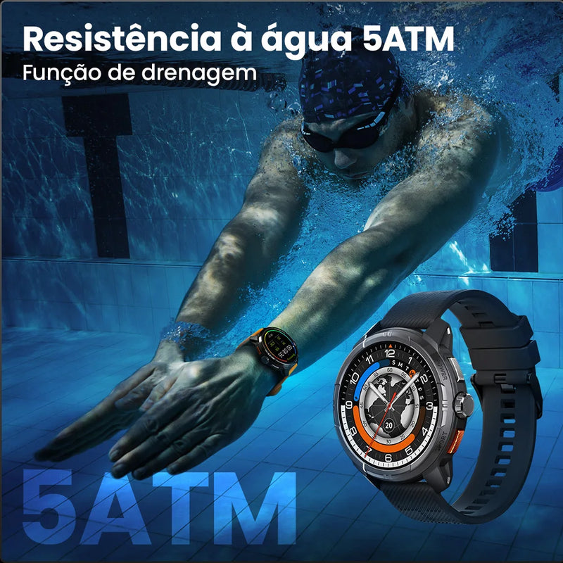 HAYLOU Solar Ultra Relógio Smart GPS 1.6” AMOLED Bluetooth Chamadas 5ATM Resistente à Água