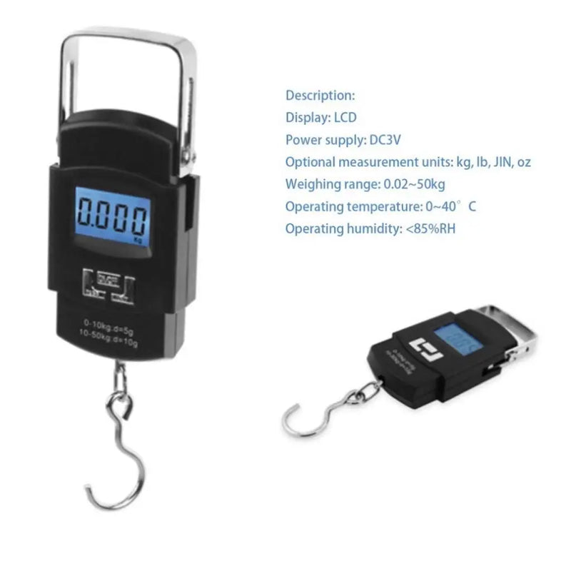 Balança Eletrônica Portátil Lanmay para Bagagem de Mão, Digital, Capacidade até 50kg, Alta Precisão, Venda Nacional com Entrega Rápida