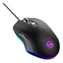 Kit teclado mecânico e mouse gamer 3200 DPI com fio ABNT2, iluminação LED RGB, switch azul, 60%, preto, Be-K1 Luuk Young