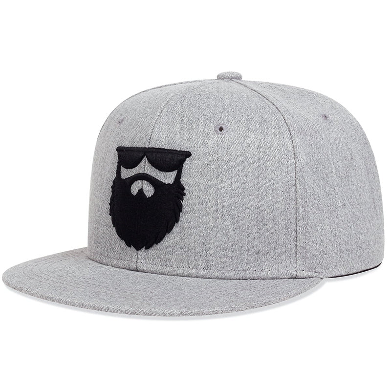 Boné Masculino Casual com Bordado de Barba